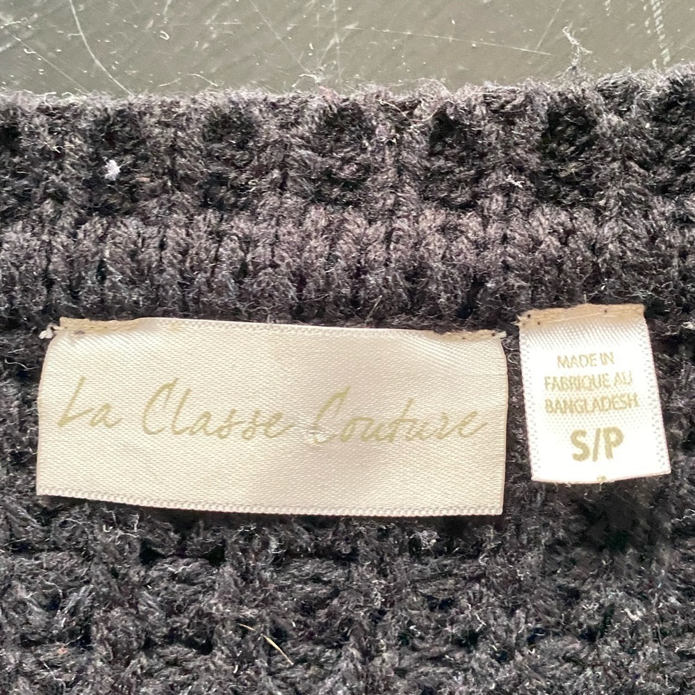 La Classe Couture Black Knit Sweater Tunic - Picture 6 of 7